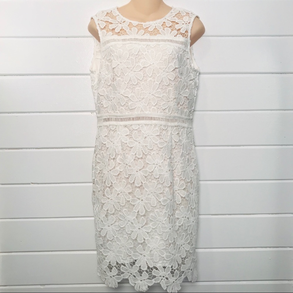 white lace dress